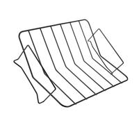 Acero al Carbono Parrilla de Barbacoa Ligera y Portátil Rectangular | Uso para Bbq Exterior, Acabado Negro, Soporte Práctico para Pollo, Bistec y Cordero