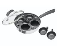 Escalfador de huevos kitchencraft, sartén de acero al carbono para es