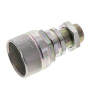 Acero DN 12.5 Acoplamiento hidráulico Tapón 15 mm L Anillo de compresión Mampara ISO 14541/8434-1 D M36 x 2