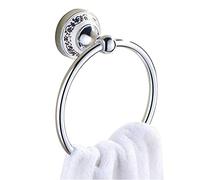 Acero inoxidable Anillo de toalla Baño cocina montado en la pared Porta toallas Cerámica, Cromado