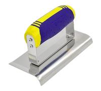 Acero inoxidable concrete Edger | Precision Hand Edgers with Curved and Straight Ends | Ergonomic Grip Concrete Groover, Smooth Finishes Projects, Tools for Professional Trimming Projects