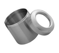 Acero Inoxidable Papelera Pequeña 1,5 L para Baño y Escritorio | Diseño Cilíndrico Delgado, Acabado Plata Cepillado, Adecuado para Espacios Reducidos y Uso Diario