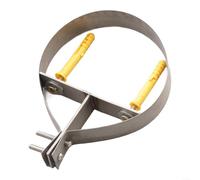 Acero inoxidable para soporte de pared para apoyar tubos de combustión redondos utilizados con calderas de gas, estufas de aceite y calentadores de agua (135 mm plateado)