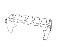 Acero Inoxidable Parrilla para Plegable Portátil Muslos de Pollo | Acabado Plata, Diseño Fácil de Limpiar, para Pesca y Asado al Aire Libre, Estilo Acero B