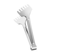 Acero Inoxidable Pinzas para Ensalada Forma Peine, 9 Pulgadas | Acabado Plata, Diseño Fácil de Limpiar y Manejar, Antideslizante, para Restaurantes y Catering