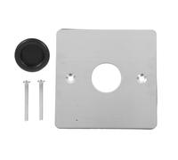 Acero Inoxidable, Placa Ciega Metálica para Enchufe Plata | Tapa Lisa para Huecos de Techo y Tomas sin Uso, Montaje sin Herramientas, Acabado Suave