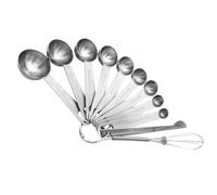 Acero Inoxidable Set de Cucharas Medidoras para Hornear Redondas | Borde Nivelador Práctico, para Leche en Polvo y Especias, Uso en Cocina y Preparación