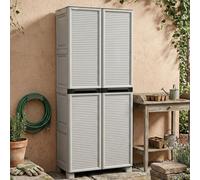 Achae - Armario Exterior, 70x39x172h cm Gris Claro, 3 Estantes Italia