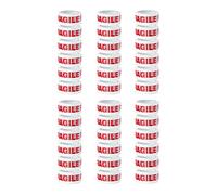 ACIT Cinta adhesiva con texto"FRAGILE - 1 cartón de 36 rollos - medida 66 x 50, cinta frágil embalaje