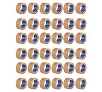 ACIT, Cinta adhesiva ecológica de papel marrón, cartón de 36 rollos, 50 m x 50 mm, sin disolventes, cinta de embalaje