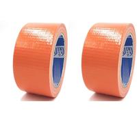 ACIT Cinta Americana universal de color naranja, ancha y resistente, cinta gaffer, de Uso General 50mm x 25m (Paquete de 2)