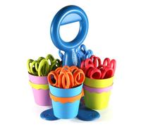 Acme United Microban 14756 - Soporte para tijeras, color azul, rosa, amarillo y naranja