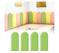 Acolchado de pared anticolisión para niños, paneles de pared acolchados de poliuretano 3D, autoadhesivos, paneles de cabecero tapizados montados en la pared para dormitorio, sala de juegos