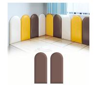 Acolchado de pared anticolisión para niños, paneles de pared acolchados de poliuretano 3D, autoadhesivos, paneles de cabecero tapizados montados en la pared para dormitorio, sala de juegos