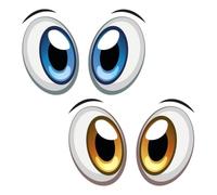 ACOLY 2 pares de pegatinas para ojos: impermeables, resistentes a los rayos UV y autoadhesivas, decorativas, divertidas y creativas para robots cortacésped y aspiradoras.