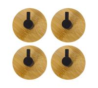 ACOLY 4 Ganchos Para Abrigos, Sin Perforaciones, De Bambú Y Madera Para Colgar Abrigos, Cinturones, Llaves Y Auriculares.