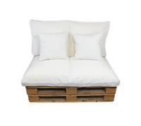 Acomoda textil - cojines sofá palets 2 plazas desenfundable y lavable 120x80cm. no incluye palets. (beige)