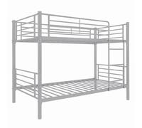 Acomoda Textil - Litera Metálica Doble 200x97x161 cm. Cama Infantil y Juvenil con Escalera Lateral y Barandilla Seguridad Resistente y Compacta para Dormitorio (Litera)