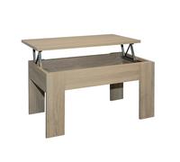 Acomoda Textil - Mesa de Centro Elevable para Almacenamiento de Madera Gala. Mesita Amplia y Cómoda para Salón y Comedor 46x90x50 cm.