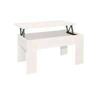 Acomoda textil - mesa de centro elevable para almacenamiento de madera gala. mesita amplia y cómoda para salón y comedor 46x90x50 cm. (blanco)