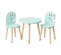 Acomoda Textil - Set Infantil de Mesa y 2 Sillas para Niños, Conjunto de Muebles para Dormitorio, Sala de Juegos o Guardería, Ideal para Dibujar, Leer, Estudiar, Jugar y Manualidades. (Azul Turquesa)