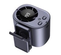 Acondicionador de aire portátil con clip para coche, mini ventiladores de refrigeración personal recargables por USB, 2026 con pantalla LED, rotación de 360°, 199 velocidades ajustables para el hogar