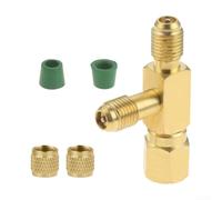 Acoplador rápido para T ACCESS, adaptador en T de núcleo de válvulas de 1/4 pulgadas con conector giratorio, para colector de bomba de vacío profundo