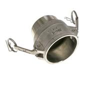 Acoplamiento de acero inoxidable Camlock DN 60 (2 1/2'') Rosca NPT macho de 2 1/2'' Tipo B MIL-C-27487