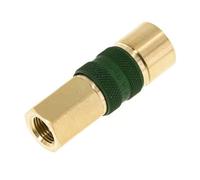 Acoplamiento de aire de latón DN 5 codificado en verde G 1/8 pulgadas hembra