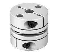 Acoplamiento De Eje Diafragma, D34 L32 Aluminio Aleación Eje de Motor Acoplador Motor Conector Junta para impresora 3D, máquina CNC y servo motor escalonado (8 x 12 mm)