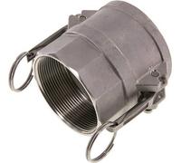 Acoplamiento de seguridad Camlock DN 60 (2 1/2'') de acero inoxidable Rp 2 1/2'' rosca hembra tipo D MIL-C-27487