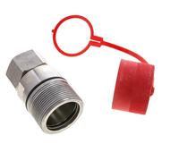 Acoplamiento hidráulico de acero inoxidable DN 31,5 Enchufe G 1 1/2 pulgadas Rosca hembra D M70 x 3