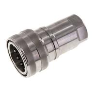Acoplamiento hidráulico de acero inoxidable DN 40 Enchufe G 1 1/4 pulgadas rosca hembra ISO 7241-1 B D 44,5mm