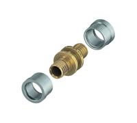Acoplamiento TECEfloor con manguitos de presión para tubos de plástico macizo, 77220025, Versión: Dim. 25x25, expansor 25L, horquillas de prensado 25