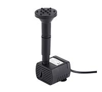Acouto Bomba de Fuente Solar Bomba de Peces Sumergible de Silicio Monocristalino Pequeña 7V 1.2W 200L H con Rociador de 30 a 60 Cm para Baño de Pájaros Estanque Acuario Circulación de Agua