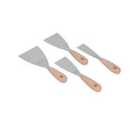 Acouto Juego de 4 Raspadores de Espátula de Masilla de Acero Inoxidable, Herramienta Raspadora de Metal para Yeso, Raspado de Acero y Madera de calidad. Estos Mangos de Imitación Hechos de Cuchillo