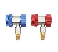 Acouto Juego de Acoplador Rápido de CA R134A, 2 uds., Conector Adaptador de Lado Alto y bajo con Funda de Seguridad para Medidor de Colector de A/C