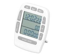 Acouto Reloj con Temporizador Triple, Cuenta Atrás con Respaldo Magnético y Batería Incorporada, Pantalla LCD para Cocinar, Reloj con Temporizador Triple, de Cuenta Atrás, de, LCD, Kitch Riple Timer3