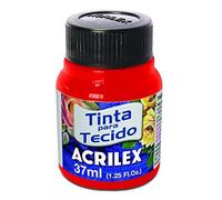 Acrilex 37 ml Fluorescente Pintura de Tela, Color Negro