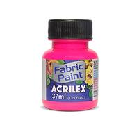 Acrilex Pintura Fluorescente para Tela, 37 ml, Color Rosa