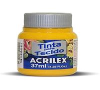 Acrilex Pintura Textil al Agua Amarillo Canario 37 ml Ref. 589