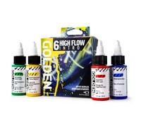 Acrílicos de alto flujo de GOLDEN, juego de introducción de alto flujo, 6 colores, pintura acrílica profesional