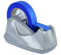 Acrimet Premium Dispensador de Cinta de Escritorio, Jumbo, Portarrollos de Sobremesa, Plástico, Base Antideslizante (Servicio Pesado) (Color Platinum Gris)
