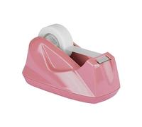 Acrimet Premium Dispensador de Cinta de Escritorio, Portarrollos de Sobremesa, Plástico, Base Antideslizante (Servicio Pesado) (Color Rosa)