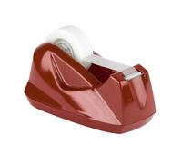 Acrimet Premium Dispensador de Cinta de Escritorio, Portarrollos de Sobremesa, Plástico, Base Antideslizante (Servicio Pesado) (Color Rojo)