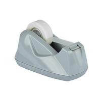 Acrimet Premium Dispensador de Cinta de Escritorio, Portarrollos de Sobremesa, Plástico, Base Antideslizante (Servicio Pesado) (Color Platinum)