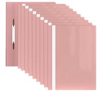 ACROPAQ Archivos de informe, Mejora tu presentación con 10 Archivos de informe A4 en polipropileno color Rosa pastel - Soluciones de organización de documentos duraderas y elegantes