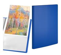 ACROPAQ Carpeta Portafolios-Porta Documentos A4 Alta Capacidad Azul con 50 Bolsillos- Polipropileno Duradero, Diseño Expandible y Inserto de Color A5-Ideal para la Gestión y Presentación de Documentos