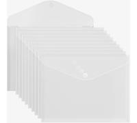 ACROPAQ Porta Documentos Transparente - Organice Sus Documentos con Facilidad: 1 x Carpeta Archivadora A4 Transparente - Cierre de contacto - Juego de 10