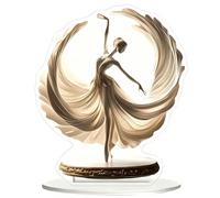 Acrylic Ballet Figure Ornament - 2D Desk Display System, Elegant Dance Figure Showcase Accessory, Decorative Performance Art Piece For Home Styling Use | Housewarming Gift Idea, Birthday Present